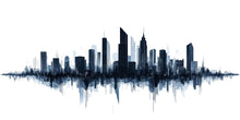 Load image into Gallery viewer, City Skyline Wall Mural, Modern Office Wallpaper, Urban Cityscape Wall Art, Executive Workspace Decor, Corporate Office Mural, 671mv