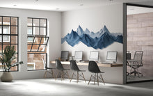 Load image into Gallery viewer, Blue Mountain Wall Mural, Modern Office Wallpaper, Executive Workspace Decor, Corporate Nature Landscape Wall Art, 676mv
