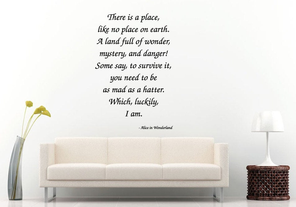 There Is A Place Cartoon Quote Saying Citation For Kids Children Toddlers Babies Nursery Wall Decal Vinyl Sticker Mural Room Decor L966