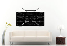 Load image into Gallery viewer, Boom Box Retro Old School Classical Music Player A-Track Cassette Tape Radio Equalizer Wall Decal Vinyl Sticker Mural Room Decor L979