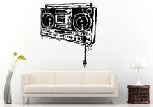 Load image into Gallery viewer, Melting Dripping Boom Box Retro Old School Music Player A-Track Cassette Tape Radio Speakers Wall Decal Vinyl Sticker Mural Room Decor L987