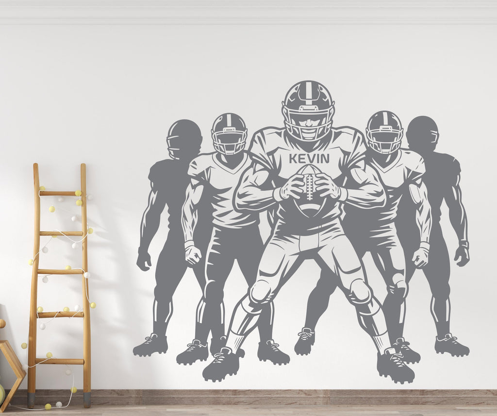 Large Custom Name American Football Team wall decal Sport Wall Decal Kids Decal Personalized Gifts wall Vinyl Wall Sticker Boy Room 1149RS