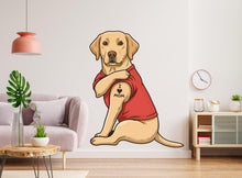 Load image into Gallery viewer, Labrador Dog wall decal I love Mom Tattoo Dog decor Dog wall art Decal Dog Lover Animals decal Bathroom Wall Decals Stickers Vinyl 1150RS