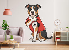 Load image into Gallery viewer, Pitbull Dog wall decal I love Mom Tattoo Dog decor Dog wall art Decal Dog Lover Animals decal Bathroom Wall Decals Stickers Vinyl 1152RS