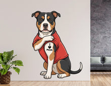 Load image into Gallery viewer, Pitbull Dog wall decal I love Mom Tattoo Dog decor Dog wall art Decal Dog Lover Animals decal Bathroom Wall Decals Stickers Vinyl 1152RS