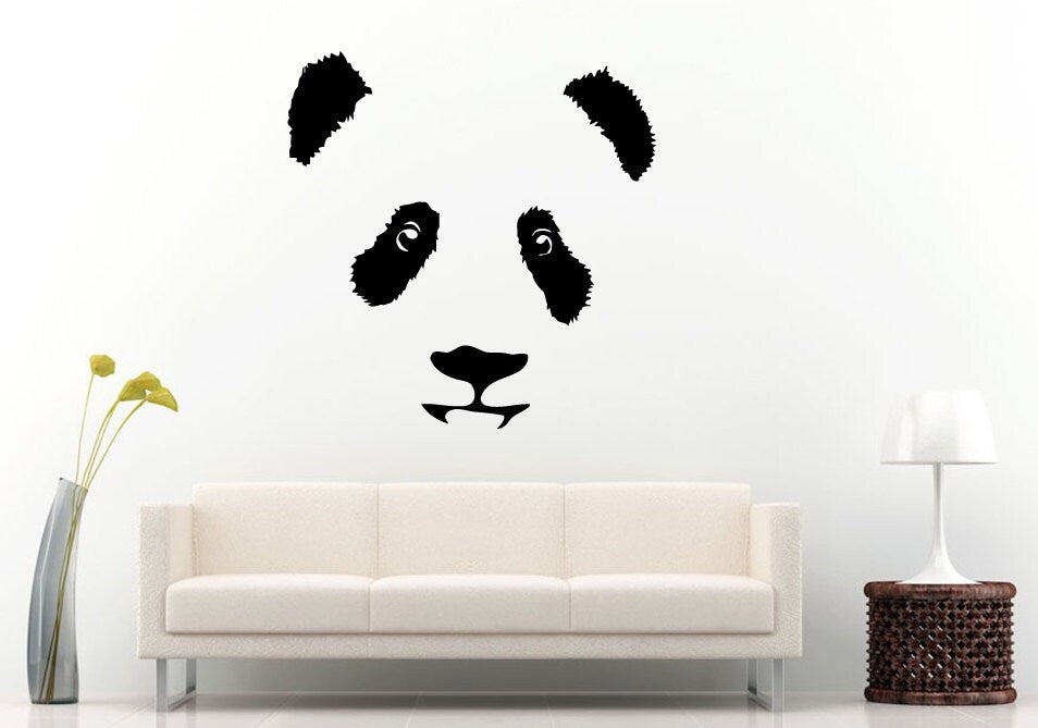 Panda Bear Head Cute Animal Children's Room Wall Decal Vinyl Sticker Mural Room Decor L997