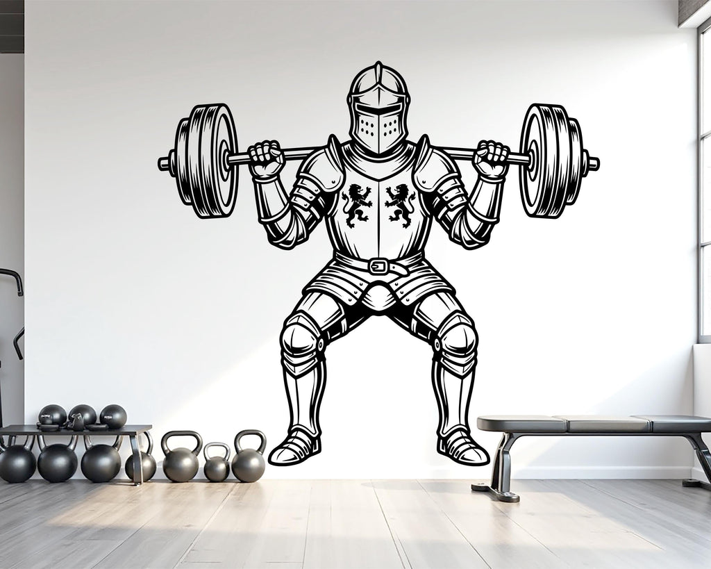 Medieval Knight Gym Wall Decor Ancient Fitness Wall Art Skull Gym Wall Decals Spartan Wall Decal Gifts Home Gym Wall Sticker Gym 1153RS