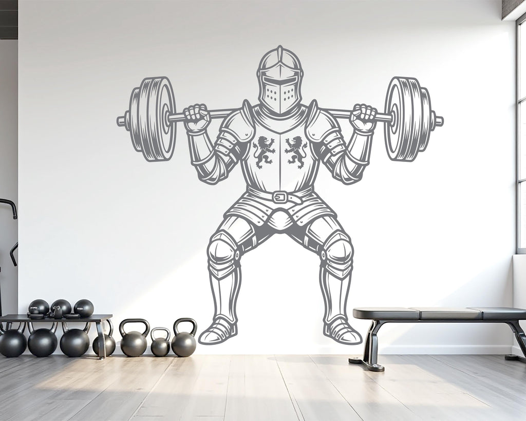 Medieval Knight Gym Wall Decor Ancient Fitness Wall Art Skull Gym Wall Decals Spartan Wall Decal Gifts Home Gym Wall Sticker Gym 1153RS