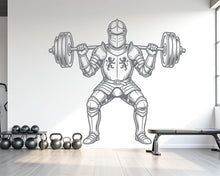 Load image into Gallery viewer, Medieval Knight Gym Wall Decor Ancient Fitness Wall Art Skull Gym Wall Decals Spartan Wall Decal Gifts Home Gym Wall Sticker Gym 1153RS