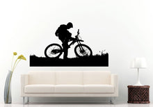 Load image into Gallery viewer, Bicycle Rider On A Mountain Bike Bicycle Sport Wall Decal Vinyl Sticker Mural Room Decor L1015