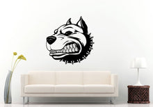 Load image into Gallery viewer, Pitbull Pit-bull Angry Mad Head Fighting Dog Bread Animal Best Friend Wall Decal Vinyl Sticker Mural Room Decor L1025