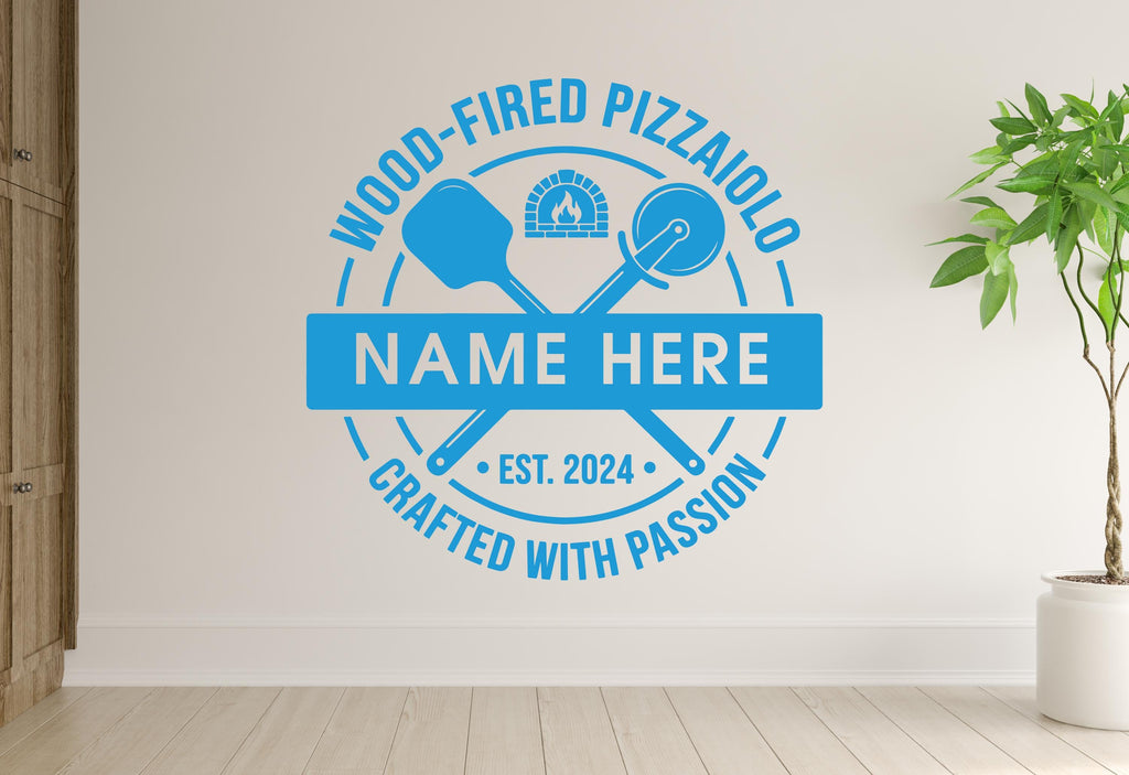 Pizza Wall Decal | Restaurant Pizzeria Decor | Pizzeria art | Custom Name