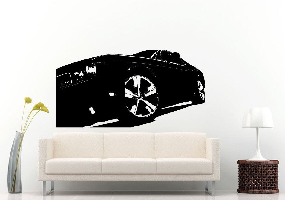 Old School New School Muscle Racing Car Vehicle Wall Decal Vinyl Sticker Mural Room Decor L1028
