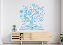 Load image into Gallery viewer, Book Tree School wall decal, book shelves decor, library wall decal, education decals, reading room, nurseries school gifts 1161RS