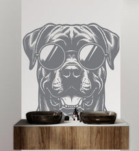 Load image into Gallery viewer, Cane Corso Happy Dog with Sunglasses Dog wall decal Dog decor Dog kids Dog wall art Decal Dog Lover Animals Dog Wall Bathroom Decals 435DE