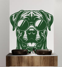 Load image into Gallery viewer, Cane Corso Happy Dog with Sunglasses Dog wall decal Dog decor Dog kids Dog wall art Decal Dog Lover Animals Dog Wall Bathroom Decals 435DE