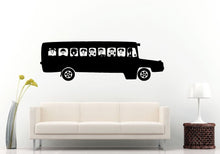 Load image into Gallery viewer, Back To School Bus Filled With Happy Kids Children Wall Decal Vinyl Sticker Mural Room Decor L1039
