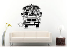 Load image into Gallery viewer, Back To School Bus Filled With Happy Kids Children Wall Decal Vinyl Sticker Mural Room Decor L1040