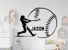 Load image into Gallery viewer, Baseball wall decor, Baseball Wall Decal Sport Vinyl, Baseball stickers, Boys Passion, Goal Wall Art, Wall Stickers, Kids Room Decor 1172RS