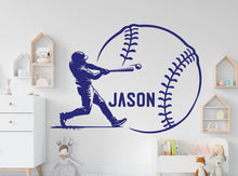 Load image into Gallery viewer, Baseball wall decor, Baseball Wall Decal Sport Vinyl, Baseball stickers, Boys Passion, Goal Wall Art, Wall Stickers, Kids Room Decor 1172RS