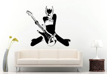 Load image into Gallery viewer, Beautiful Girl Woman With Electric Guitar Rock Music Wall Decal Vinyl Sticker Mural Room Decor L1058