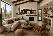 Load image into Gallery viewer, Southwest Adobe House Wall Decal, Desert Ranch Wall Art, Arizona Cactus Decor, Modern Southwest Mural, Airbnb Desert Wall Sticker