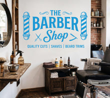 Load image into Gallery viewer, Barber Wall Decal, Barber Wall Decal, Barbershop Wall Decor, Custom Decals Razor Wall Art 1175RS