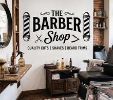 Load image into Gallery viewer, Barber Wall Decal, Barber Wall Decal, Barbershop Wall Decor, Custom Decals Razor Wall Art 1175RS