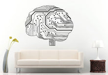 Load image into Gallery viewer, Neurelectric Human Brain Circuit Board Wall Decal Vinyl Sticker Mural Room Decor L1073