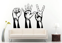 Load image into Gallery viewer, Hand Game Rock Paper Scissors Hands Wall Decal Vinyl Sticker Mural Room Decor L1077