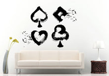 Load image into Gallery viewer, Hand Poker Game Chips Gambling Card Game Casino Wall Decal Vinyl Sticker Mural Room Decor L1078