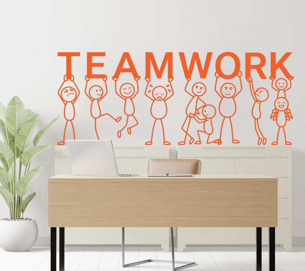 Teamwork wall decal Office wall decal Office wall decor Entrepreneur Gift Wall decal, Wall stickers, Wall decor, Wall Art 1186RS