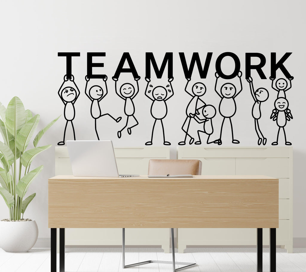 Teamwork wall decal Office wall decal Office wall decor Entrepreneur Gift Wall decal, Wall stickers, Wall decor, Wall Art 1186RS