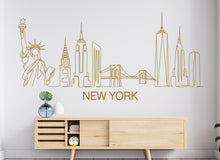 Load image into Gallery viewer, New York City Skyline Wall Decal Sticker City New York Wall Decal Vinyl Sticker Home Decor Headboard Decal Living Room Office 1187RS