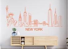 Load image into Gallery viewer, New York City Skyline Wall Decal Sticker City New York Wall Decal Vinyl Sticker Home Decor Headboard Decal Living Room Office 1187RS
