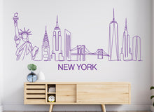 Load image into Gallery viewer, New York City Skyline Wall Decal Sticker City New York Wall Decal Vinyl Sticker Home Decor Headboard Decal Living Room Office 1187RS