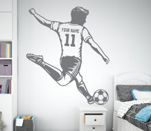 Load image into Gallery viewer, Soccer wall decor, Football Wall Decal Sport Vinyl, Football stickers, Boys Passion, Goal Wall Art, Wall Stickers, Kids Room, Decor 1189RS