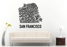 Load image into Gallery viewer, San Francisco City Town Words Name Wall Decal Vinyl Sticker Mural Room Decor L1087