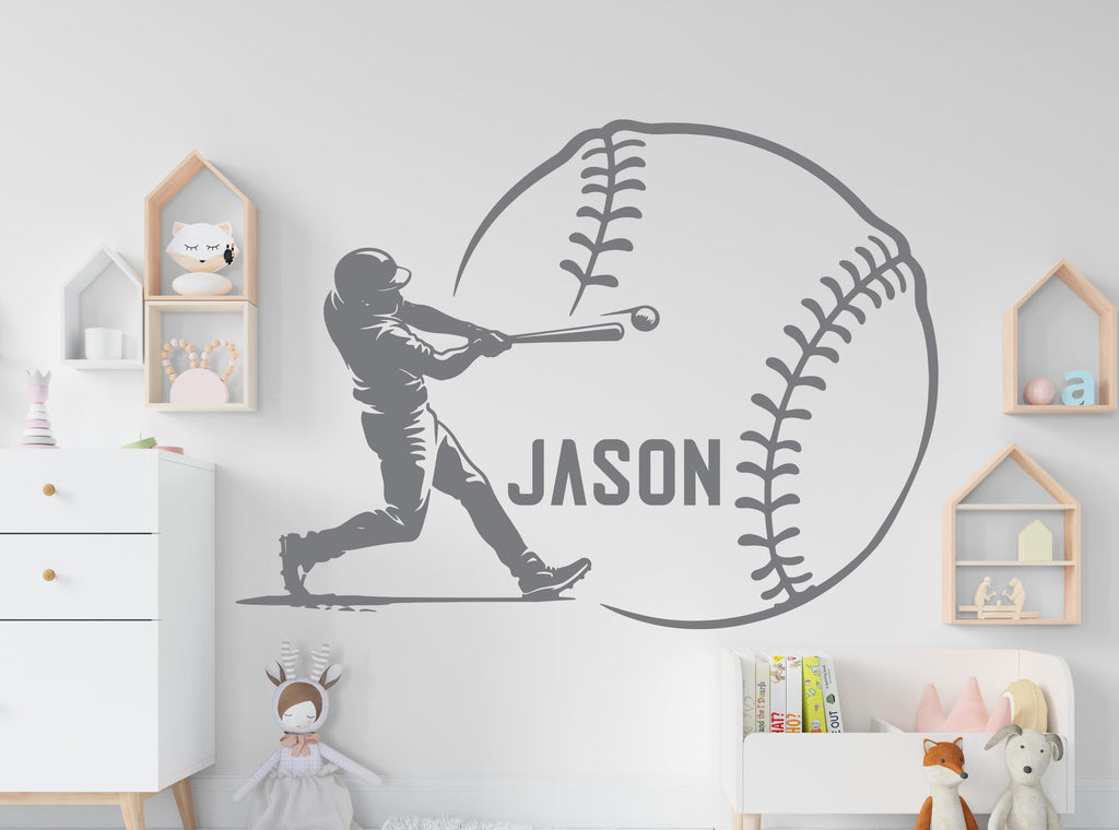 Baseball wall decor, Baseball Wall Decal Sport Vinyl, Baseball stickers, Boys Passion, Goal Wall Art, Wall Stickers, Kids Room Decor 1172RS
