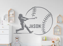 Load image into Gallery viewer, Baseball wall decor, Baseball Wall Decal Sport Vinyl, Baseball stickers, Boys Passion, Goal Wall Art, Wall Stickers, Kids Room Decor 1172RS