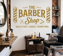 Load image into Gallery viewer, Barber Wall Decal, Barber Wall Decal, Barbershop Wall Decor, Custom Decals Razor Wall Art 1175RS