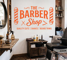 Load image into Gallery viewer, Barber Wall Decal, Barber Wall Decal, Barbershop Wall Decor, Custom Decals Razor Wall Art 1175RS