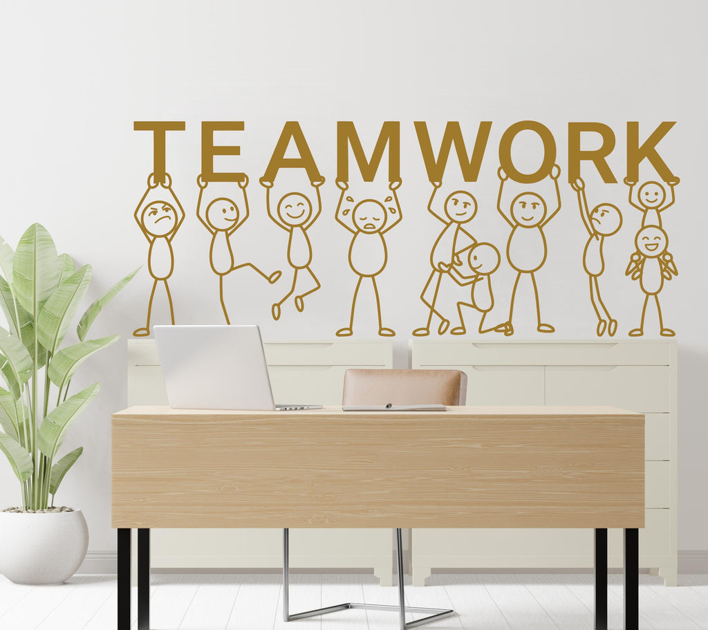 Teamwork wall decal Office wall decal Office wall decor Entrepreneur Gift Wall decal, Wall stickers, Wall decor, Wall Art 1186RS