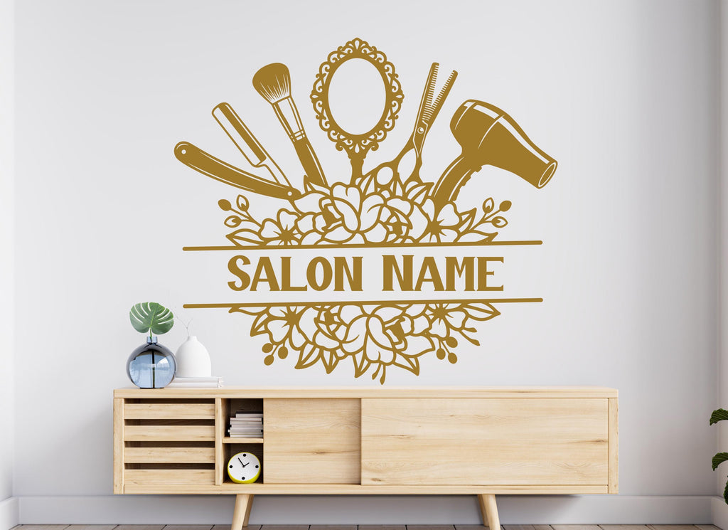 Beauty Salon Hair Stylist wall decor Hairdresser Salon Manicure Hair Hairdresser Women Girl Room Gifts Her Vinyl Wall Art Stickers 1188RS