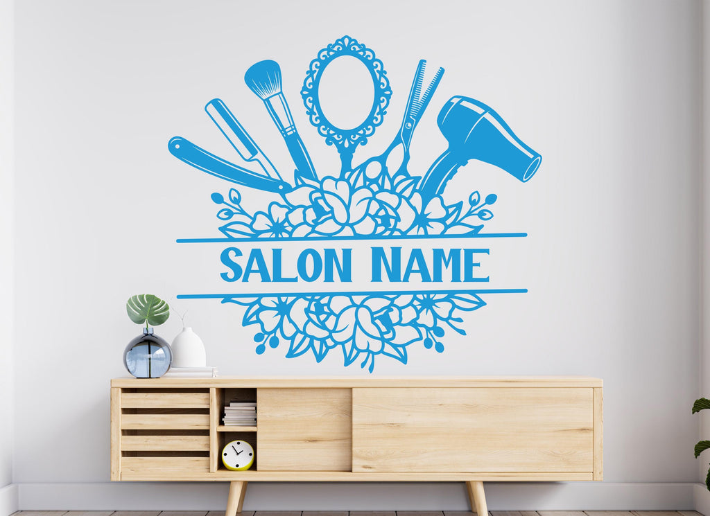 Beauty Salon Hair Stylist wall decor Hairdresser Salon Manicure Hair Hairdresser Women Girl Room Gifts Her Vinyl Wall Art Stickers 1188RS