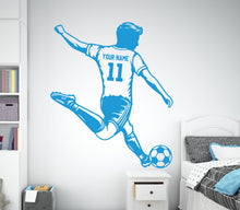Load image into Gallery viewer, Soccer wall decor, Football Wall Decal Sport Vinyl, Football stickers, Boys Passion, Goal Wall Art, Wall Stickers, Kids Room, Decor 1189RS