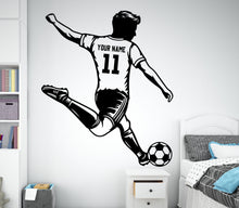 Load image into Gallery viewer, Soccer wall decor, Football Wall Decal Sport Vinyl, Football stickers, Boys Passion, Goal Wall Art, Wall Stickers, Kids Room, Decor 1189RS