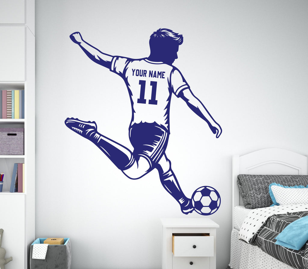 Soccer wall decor, Football Wall Decal Sport Vinyl, Football stickers, Boys Passion, Goal Wall Art, Wall Stickers, Kids Room, Decor 1189RS