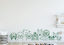 Load image into Gallery viewer, Dog wall decals, Grooming wall decor, Vetirinary decals, Pet lover gift, Pet shop dog house wall vinyl decal, Pet wall vinyl decal 439DE