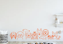 Load image into Gallery viewer, Dog wall decals, Grooming wall decor, Vetirinary decals, Pet lover gift, Pet shop dog house wall vinyl decal, Pet wall vinyl decal 439DE